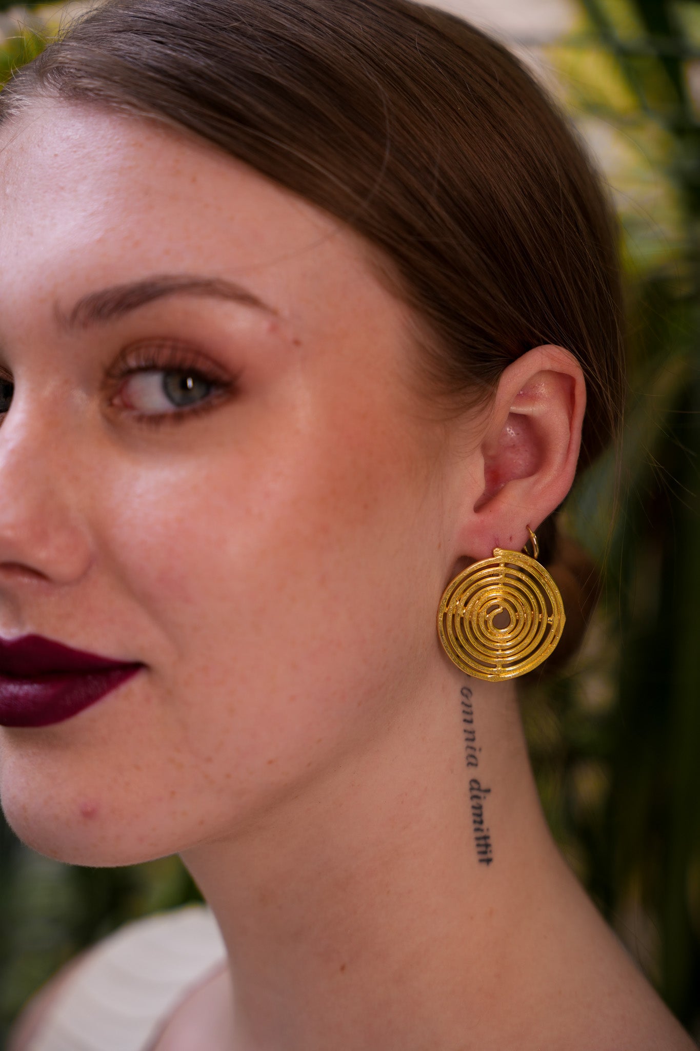 Spirali Coin Earrings