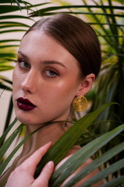 Spirali Coin Earrings