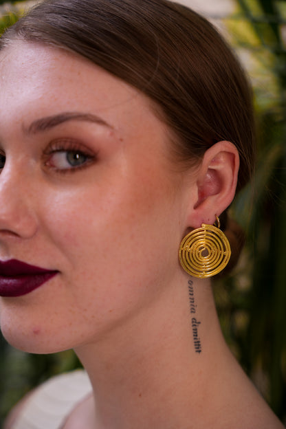 Spirali Coin Earrings