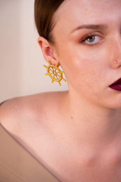 Ship’s Wheel Earrings